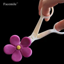 Практичные пластиковые ножницы помадка DIY Декор Съемник цветов из глазури подарок край украшения 52034