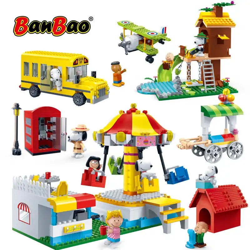 Banbao ホットスヌーピーピーナッツ Ip フィギュアプラスチックビルディングブロックのおもちゃ子供の教育のモデル Diy レンガ互換性のあるブランド ブロック Aliexpress