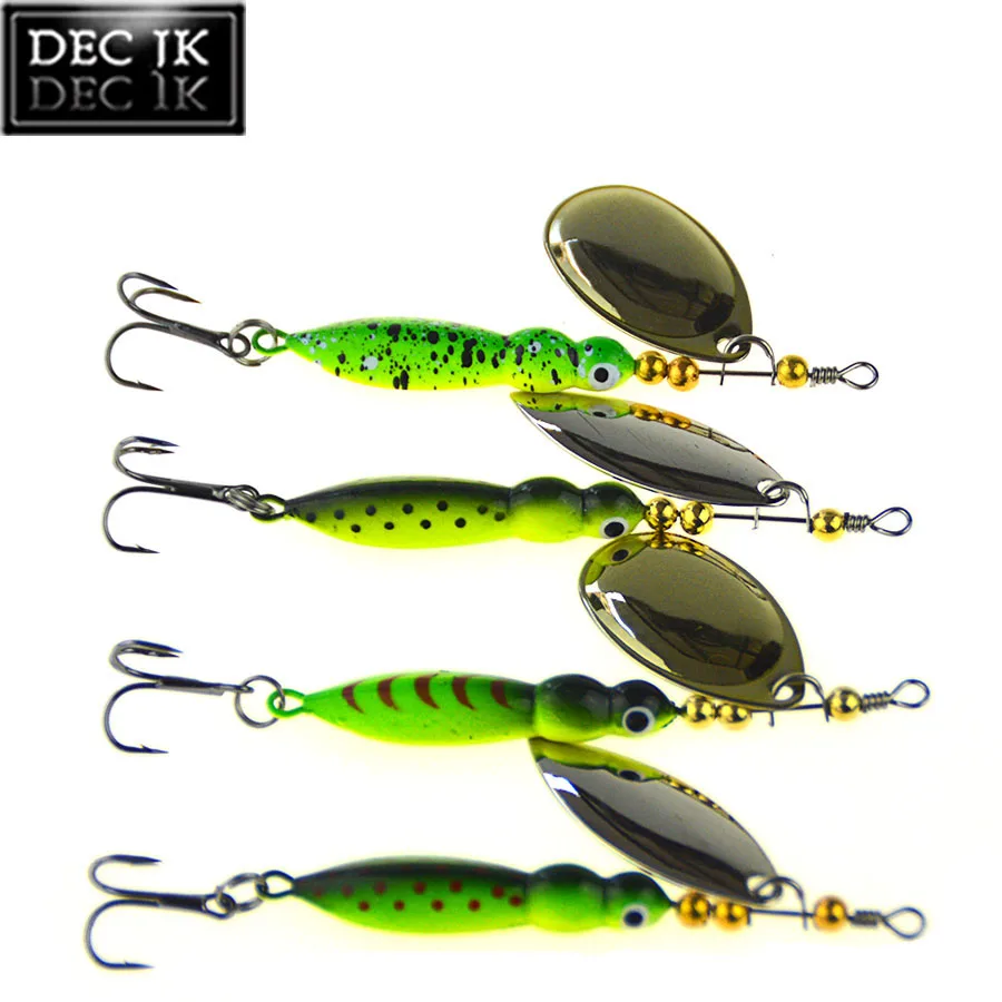 4PCS Metal Sea Fishing Lure Spinners Pike Spoon Artificial Baits Peche Fake Spinnerbait Tackle Trout Hard Bait Kit Hooks China (9)
