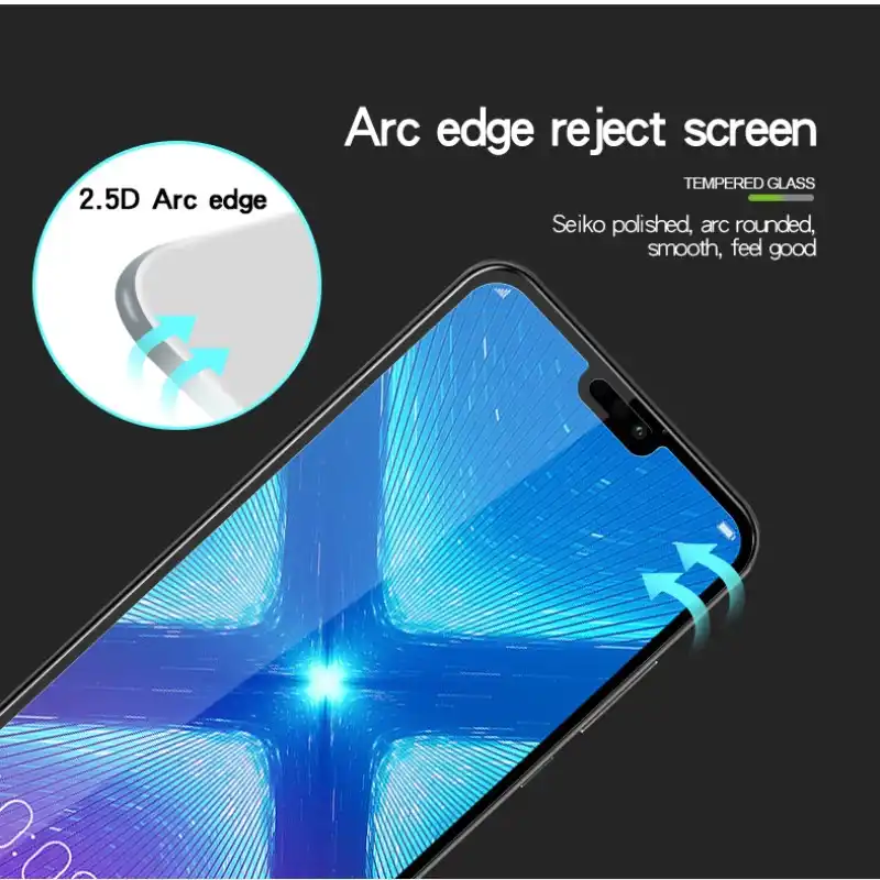 Huawei honor 8x стекло полное покрытие RONICAN Встроенная черная Противоударная защита для