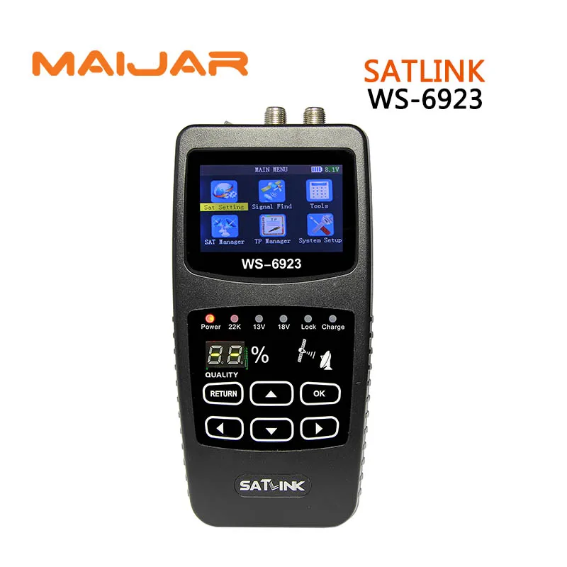 

Original Satlink WS-6923 with 2.1 inch LCD DVB-S FTA C&KU Band Digital Satellite finder satellite meter ws 6923 free shipping