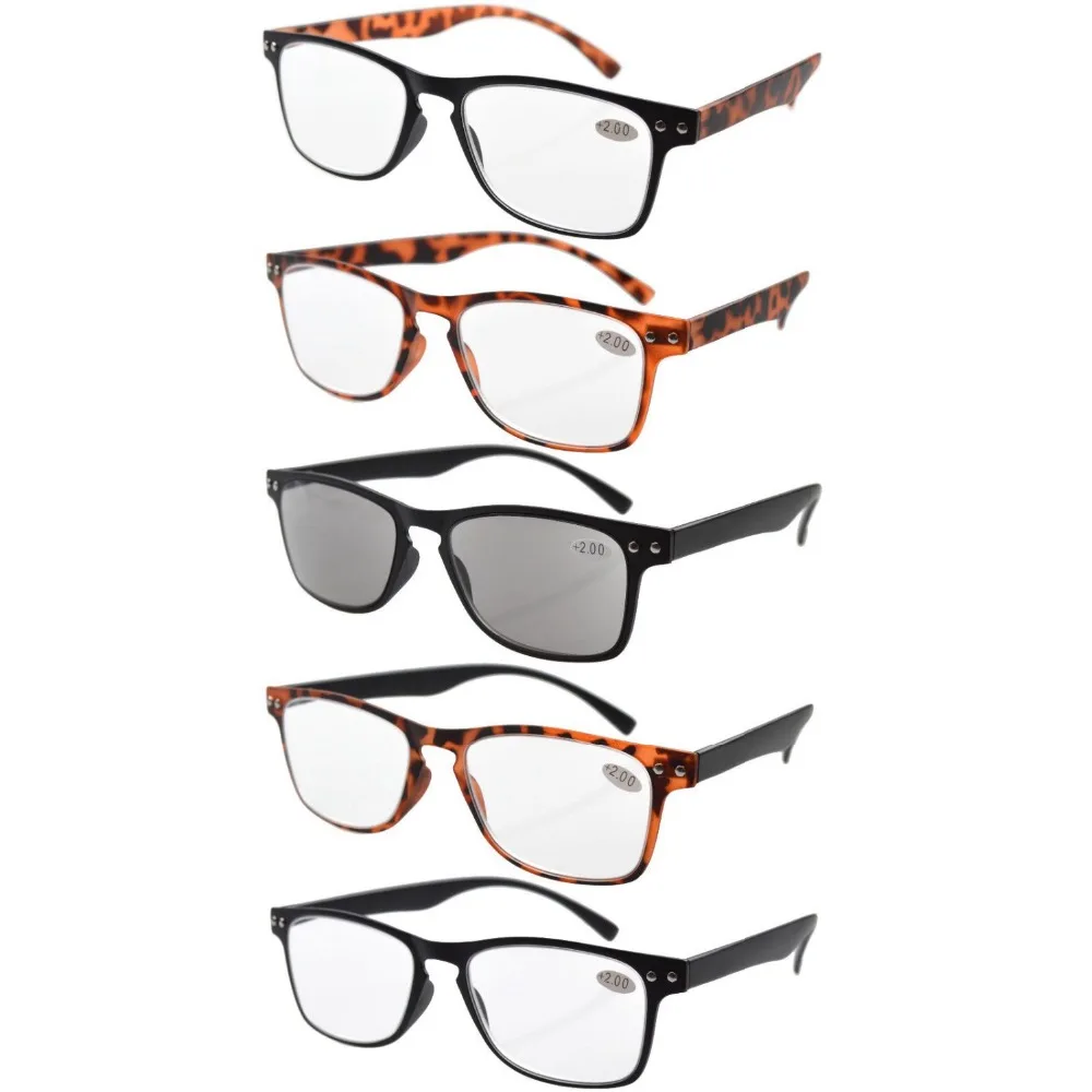 R046 Eyekepper ультратонкий гибкий каркас 5-pack 80 очки для чтения включают в себя солнечные считыватели+ 0,50-+ 4,00