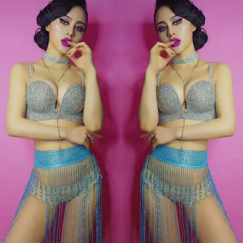 Sexy-Sparkly-Tassel-Bikini-JAZZ-Dj-Costume-Nightclub-Modern-Female-Singer-Pole-Dance-Clothing-Show-DS (4)