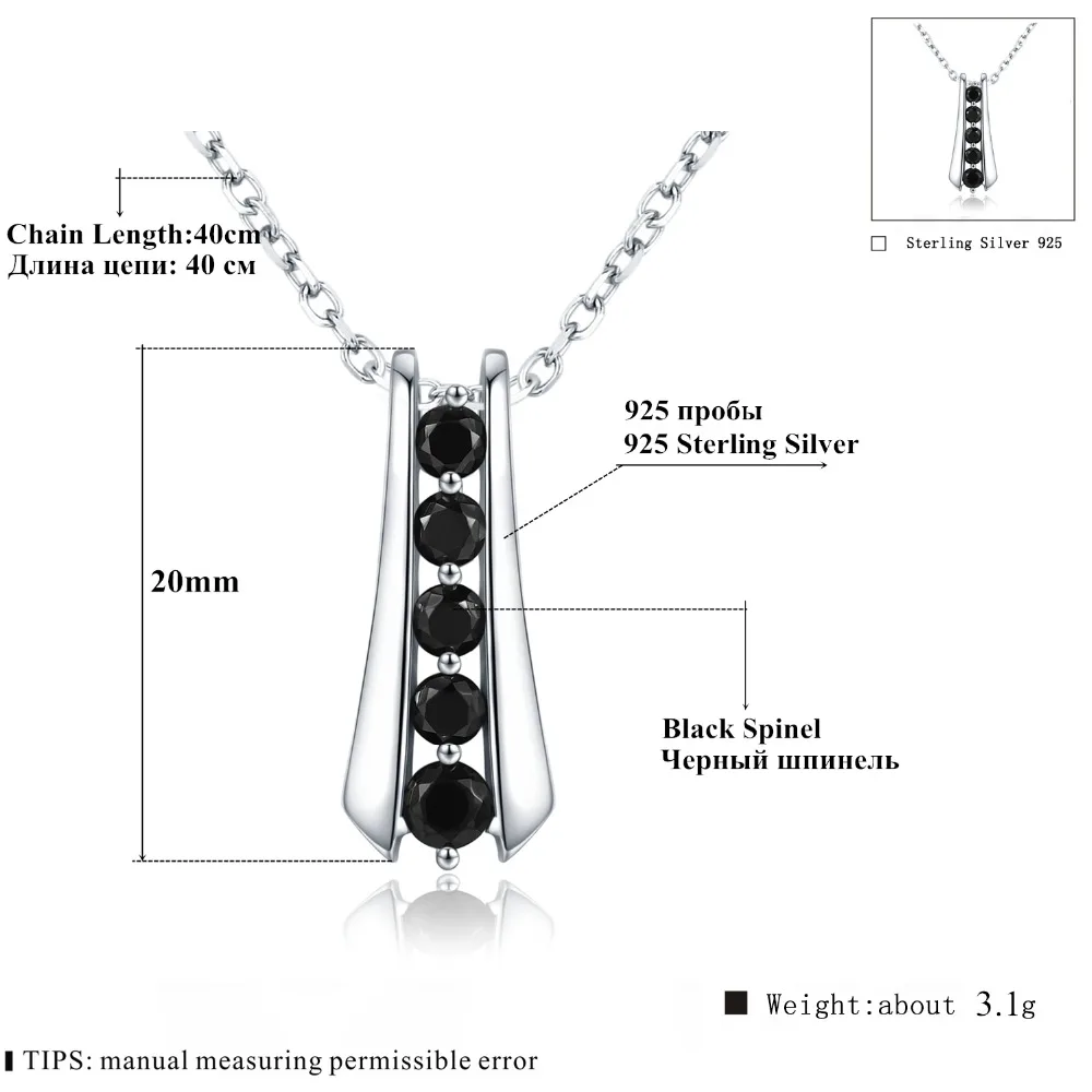 [BLACK AWN] модное 925 пробы Серебряное ожерелье для женщин черный корешок женский Bijoux подарок для девочек ювелирные изделия из стерлингового серебра K010