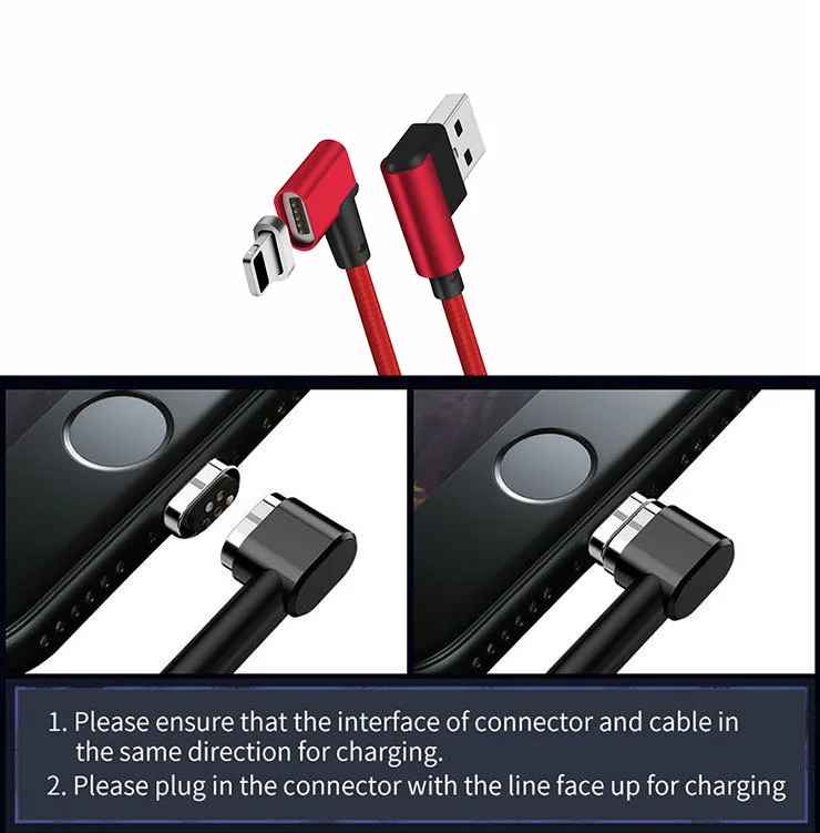 3ft/6ft110ft 90 градусов Магнитный кабель для Micro USB модельное устройство под прямым