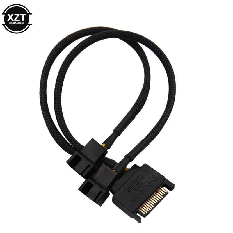 Рукав SATA 15Pin до 3Pin 4Pin охлаждающий вентилятор адаптер питания удлинитель провод