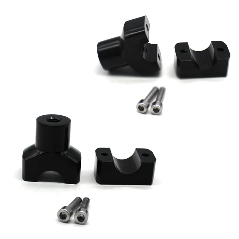 2x Black Billet Shorty 1 Handlebar Risers Clamp for Kawasaki Cruiser Bike Vulcan VN900 Classic VN900B Motorcycle Custom