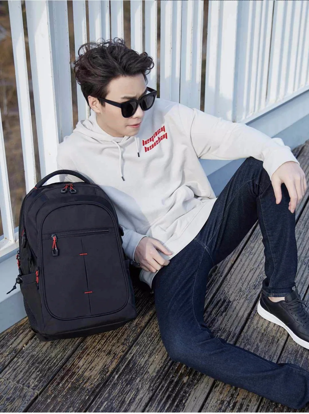 Xiaomi UREVO 25L large capacity men's backpack men's 15inch computer bag waterproof travel bag multi-function backpack bag (12)