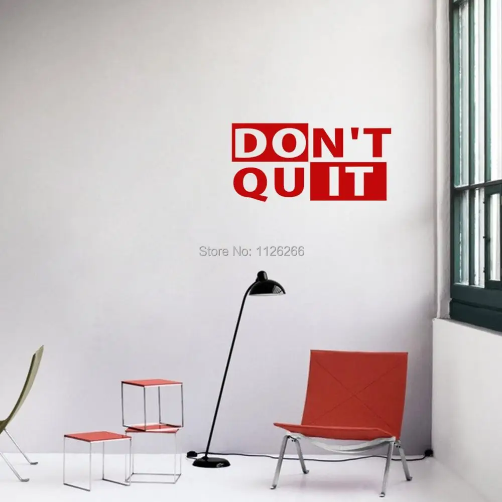 Wall Stickers Sticker Don/'t Quit Just Do It Motivation Quote Inspirational Decor
