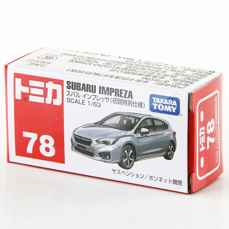 

Takara Tomy Tomica 1/63 Subaru Impreza Silver Metal Diecast Model Vehicle Toy Car New 879596