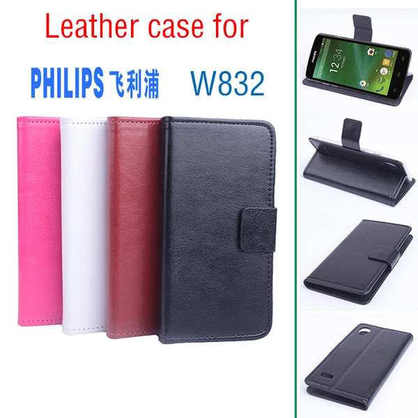 

Luxury Leather Flip Case for Philips W832 Case for Philips W832 Case Protective Wallet Phone Cover for Philips W832 Coque Band