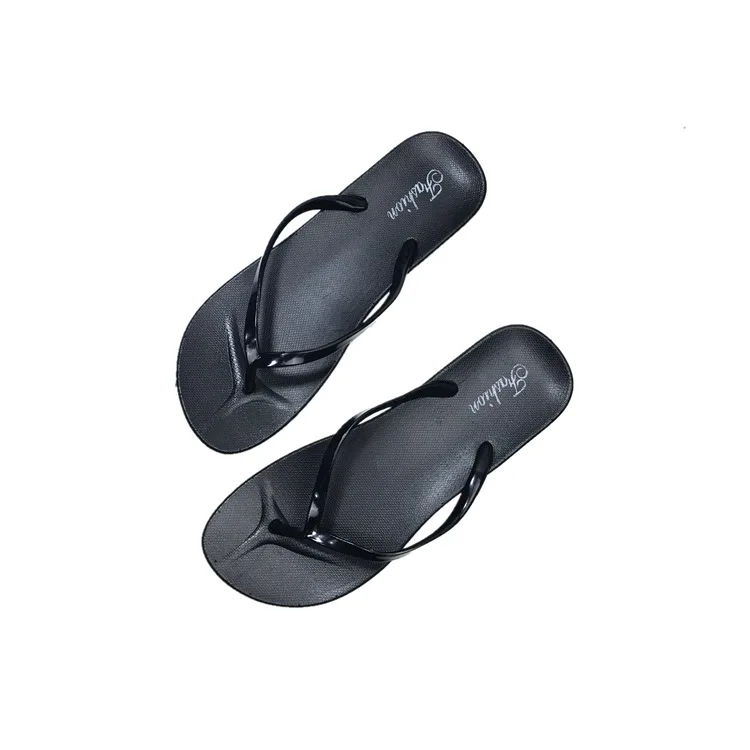 

New summer solid color simple slip toe flip flops women's shoes slippers student beach slippers student female