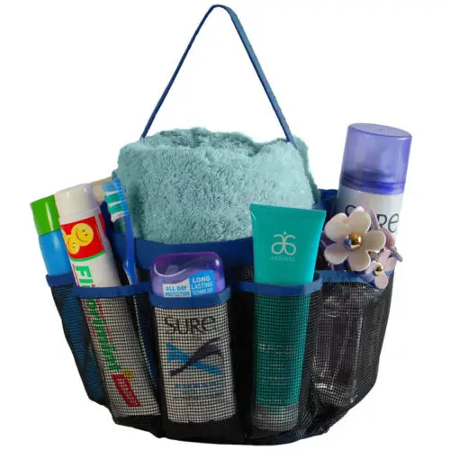 دش العلبة شبكة 8 جيب المحمولة تخزين أكياس أصحاب سريعة الجافة حقيبة تسوق سفر تحمل مقبض رياضة المسكن حالة الحاويات المنظم