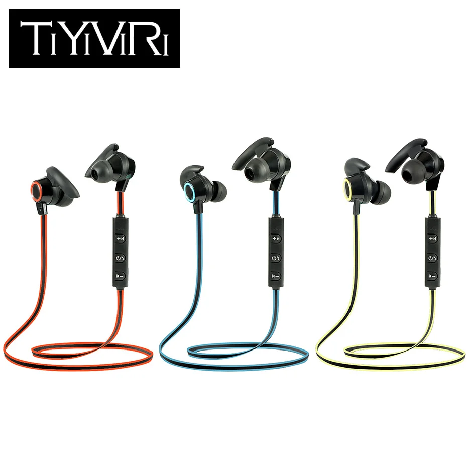 

Bluetooth 4.1 Headset Sweatproof Stereo Sports Bluetooth Earphone Earbuds Wireless Headphone HD Mic Earphone For Phone