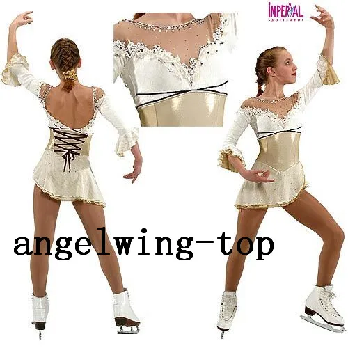Figure Skating Dress White Hot Sale Girls Figure Skating Dress For