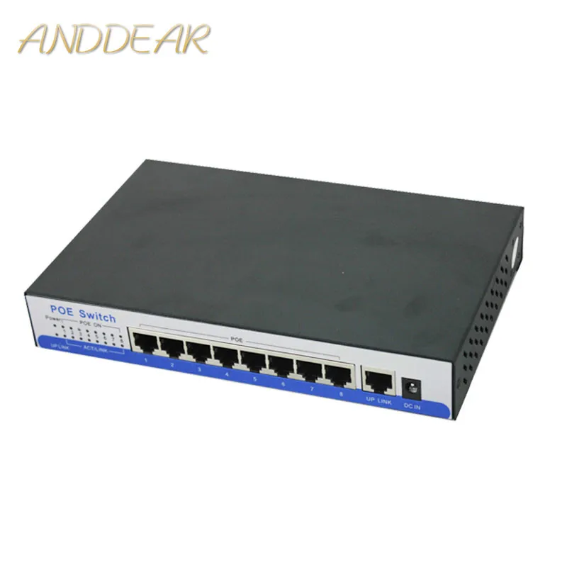 Гигабитный коммутатор H8 порта poe 9 10/100 Мбит/с rj45 порт 8 IEEE802.3af/at активный для Dahua Hik