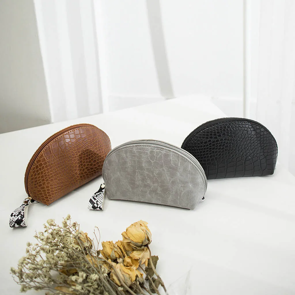 

Storage Bag Fashion 3PC Cosmetic Bag Fashion Crocodile Pattern Clutch Bag Temperament Purse 2019 New