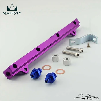 

High Flow TOP FEED INJECTOR FUEL RAIL for Lancer Evolution EVO 7 8 9 4G63 01-05 Purple