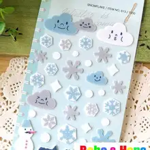 Новинка 1 шт./компл. Милая Снежинка стиль наклейка из сукна скрапбукинг украшения этикетки