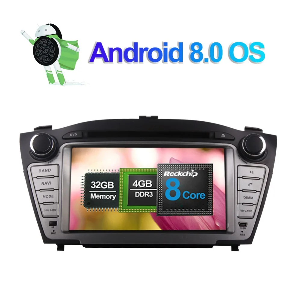 Android 8 0 Восьмиядерный 4 Гб ОЗУ автомобильное радио стерео DVD мультимедийный плеер