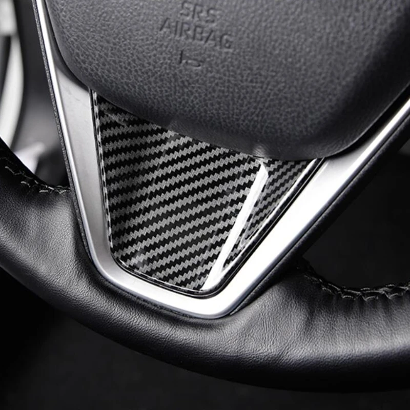 Углеродное волокно Авто Руль Кнопка Крышка отделка Подходит для Toyota Camry