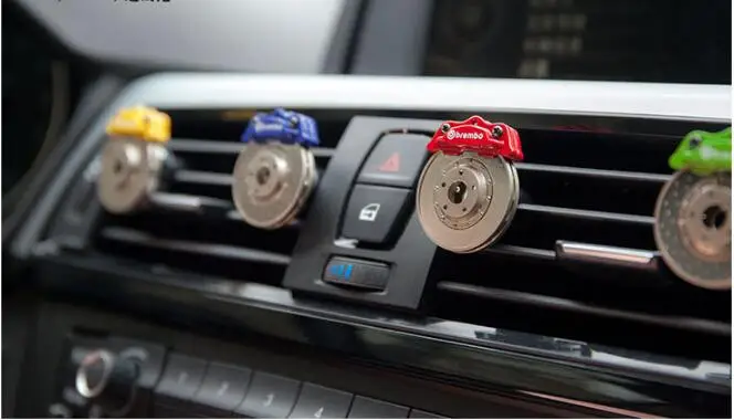 Тормозной диск каллиперы зажим для ароматерапии смешанные стили авто освежитель воздуха автомобильные аксессуары автомобильный воздушный аромат и дезодорант HA161