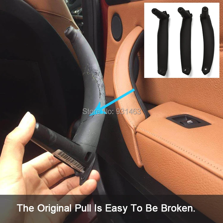 = Inner Door Panel Handle Pull Black Left/Right Car Interior Door