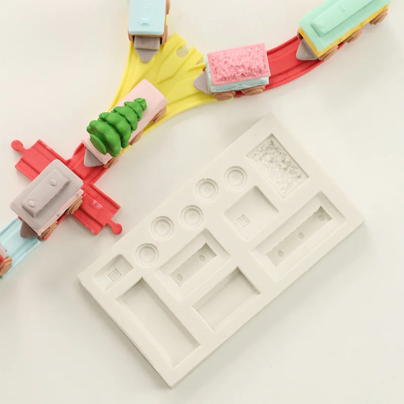 Yueyue Sugarcraft 6 шт. силиконовая форма для поезда помадки инструменты украшения торта