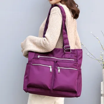 

S-601 New Fashion Women's Bag 2019 Women's Shoulder Bag Nylon Toot Mommy Big Totes Ladies Handbag
