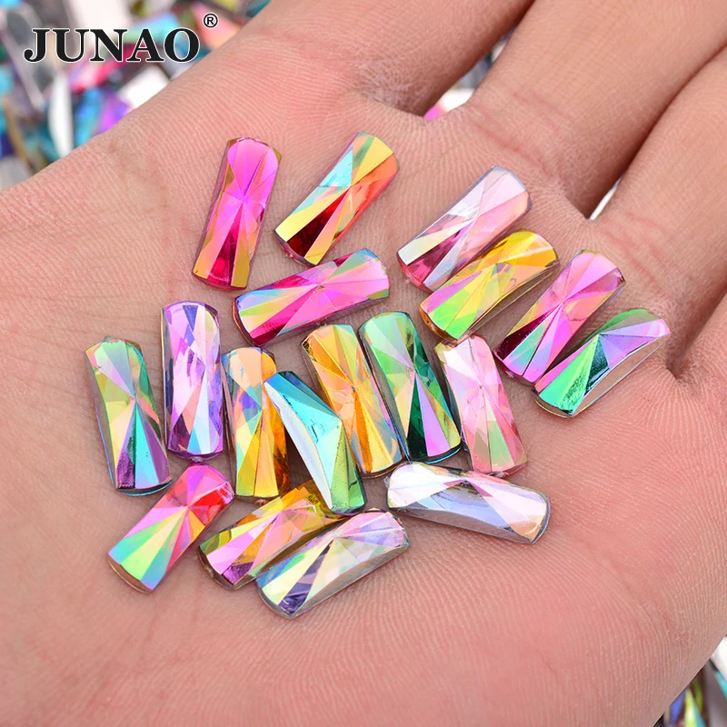30pcs Charm AB Red Teardrop Acrylic Rhinestones Flatback Jewelry Making DIY