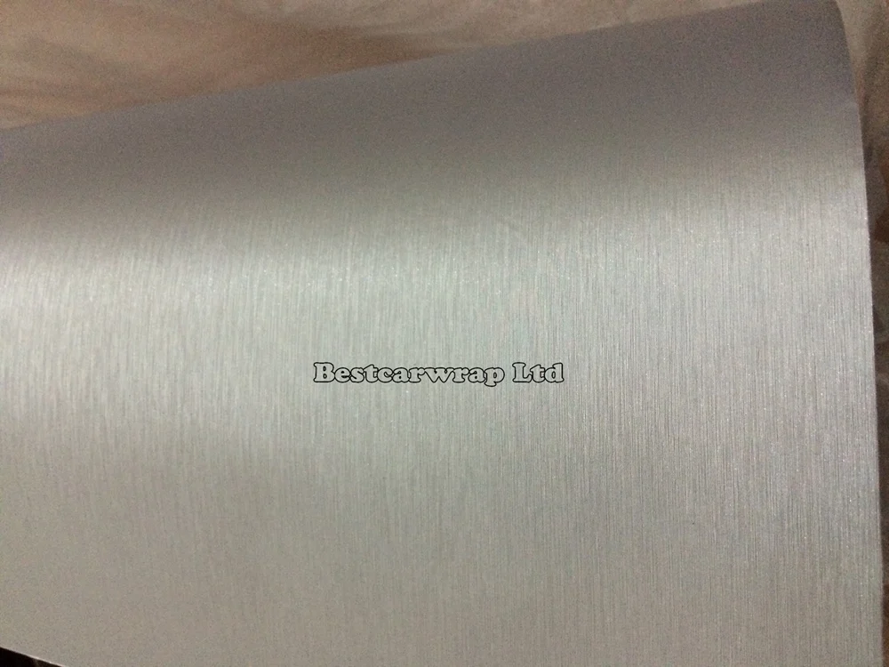 brushed silver aluminum vinyl For car wrap metal silver steel brushed film (3)
