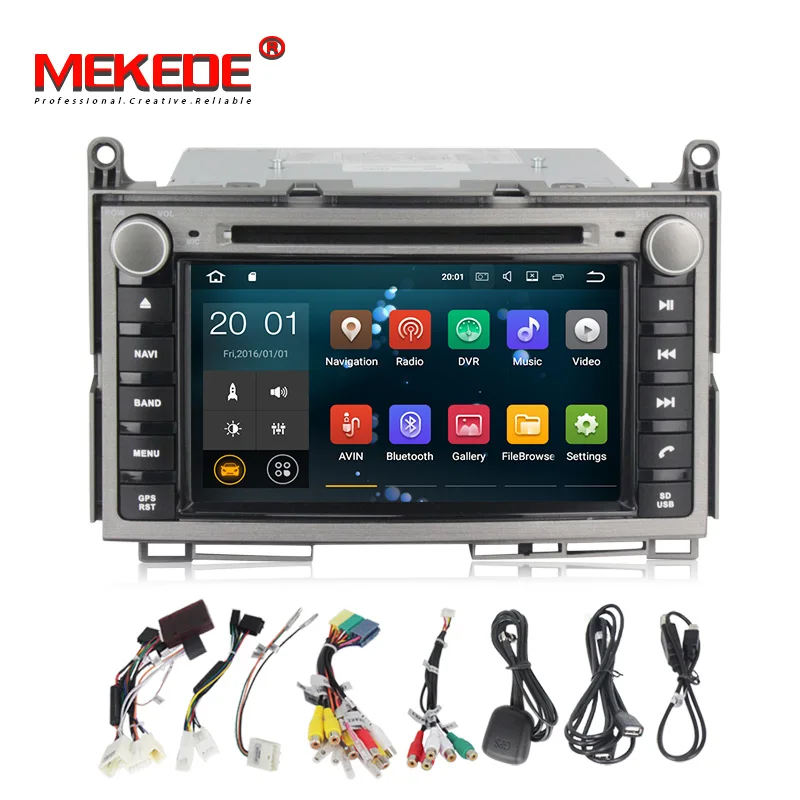 Top MEKEDE free shipping Quad Core Android 8.1 car dvd player GPS navigation Radio Stereo for toyota venza 2008-2014 with wifi BT 4G 1