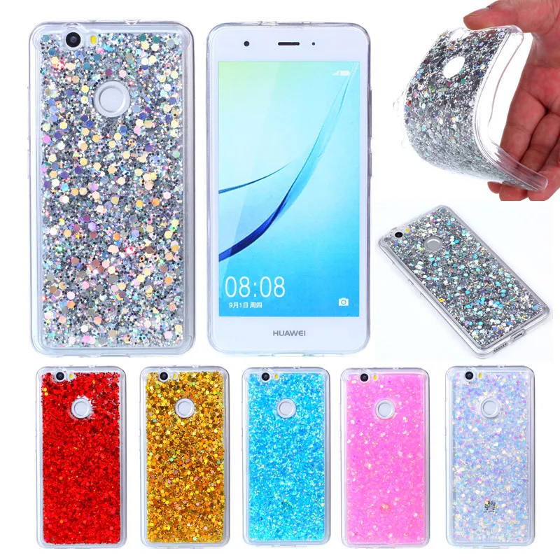 

Huawei Nova CAN-L11 Case Colored Shiny Glitter Silicone TPU Gel Soft Back Cover Case for Huawei Nova can-L11 5.0" Phone Cases