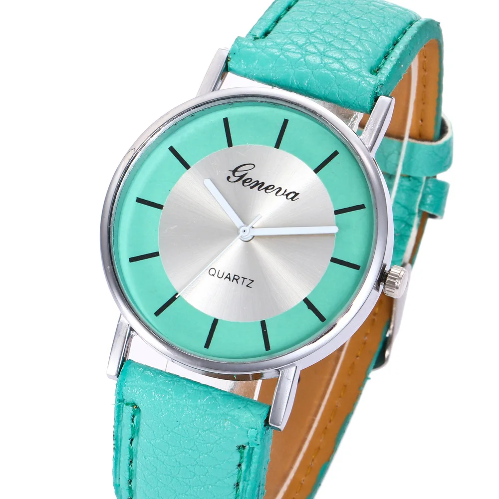 

Geneva Quartz Watch Women Fashion Casual Leather Sport Wrist Watches For Women Clock Ladies Watch bayan kol saati