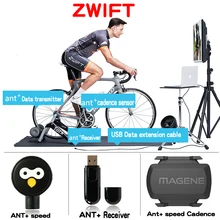 Zwift USB ANT+ датчик данных пульсометр совместимый Garmin Forerunner секундомер серии велосипедный компьютер ANT+ стикер USB