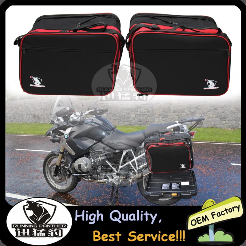 

RUNNING PANTHER BRAND LOGO Pannier liners bags inner bags fits for BMW R 1200 RT K 1200 GT K 1300 gt R1200R Expandable black red