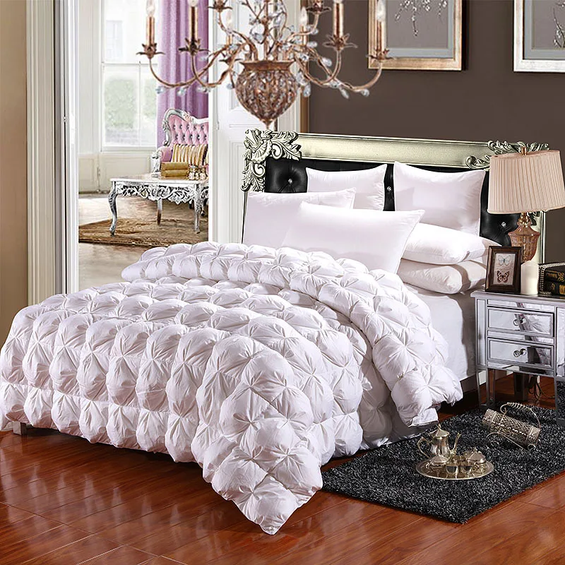 Winter White Goose Down Comforter Warm Duvet Quilted Thicken Quilt