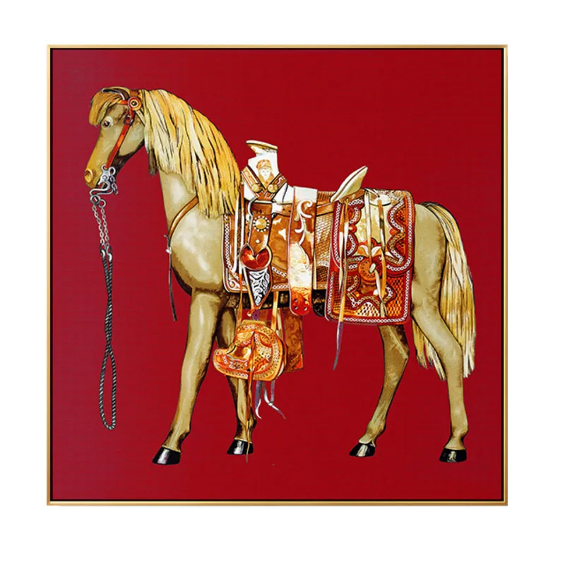 King Of Glory Современная Картина на холсте лошадь настенные художественные картины для гостиной Европейский рыцарский Стиль Домашний Декор плакаты и принты - Цвет: King of glory E
