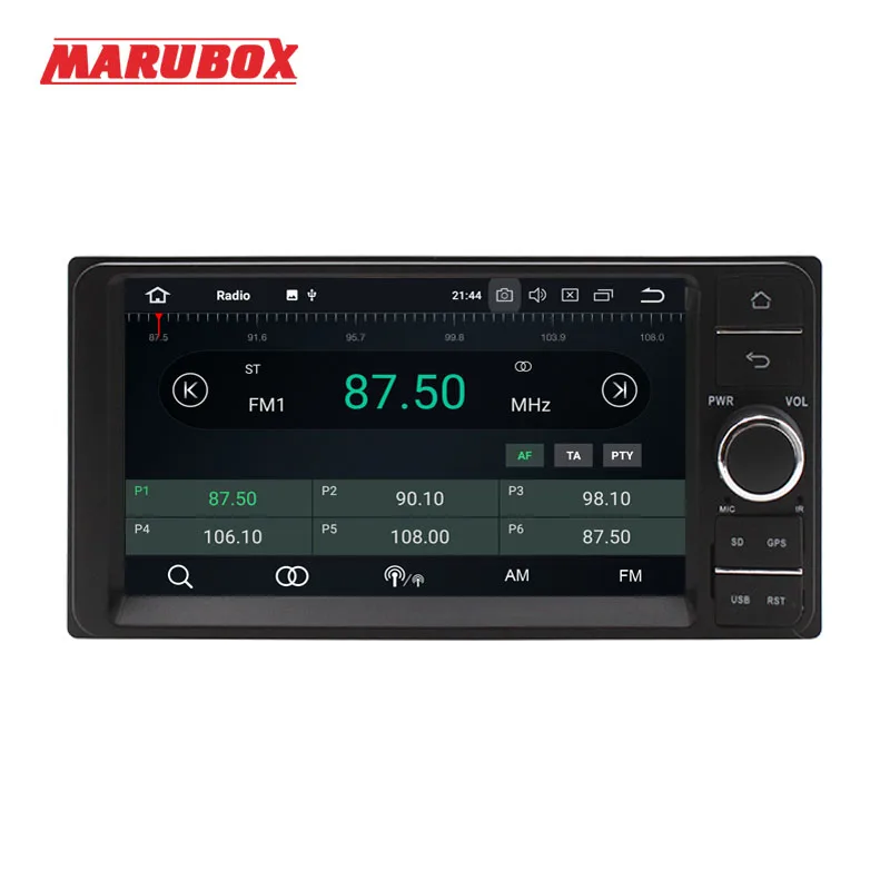 MARUBOX 7A701PX5, Универсальная магнитола на андройде 9.0,Автомобильный мультимедийный плеер для Toyota, 8 ядер,Штатное головное устройство,Оперативная 4GB,Встроенная 64GB,Радио чип TEF6686,навигация,BlueTooth