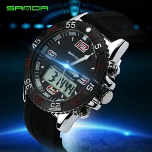 SANDA 001 военные часы мужские водонепроницаемые спортивные часы для мужчин s цифровые часы Лидирующий бренд Роскошные часы для дайвинга Saat Relogio masculino