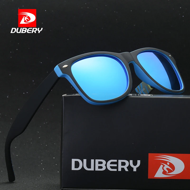 

DUBERY Brand Design Polarized Sunglasses Men Black Shades Perfect For All Face HD Polaroid Sun Glasses With New Full Package