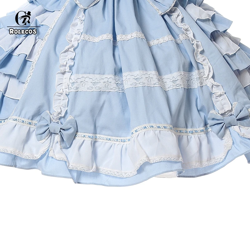 ROLECOS Sweet Dresses - OP Princess Cosplay Classic Dress JSK Victorian Grown Girls Vintage Costume - Pink White Bow Variant image 3