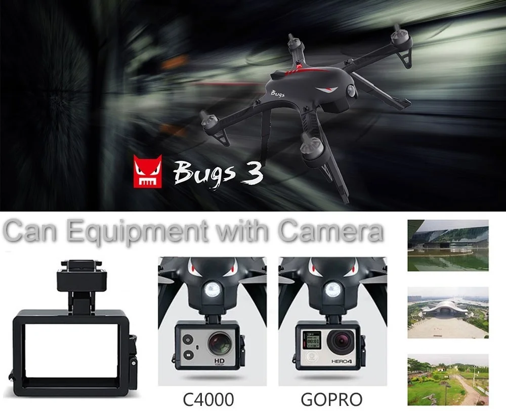

Racing drone MJX Bugs B3 RC Dron FPV with D1806-2280KV Brushless Motor 2.4G Quadcopter 6 Axis Gyro Alarm Moniter Helicopter Toys