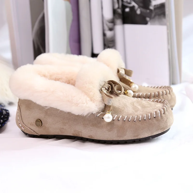 Женские ботинки; классические зимние ботинки; модные теплые Брендовые женские зимние ботинки из натуральной кожи; Botas Mujer