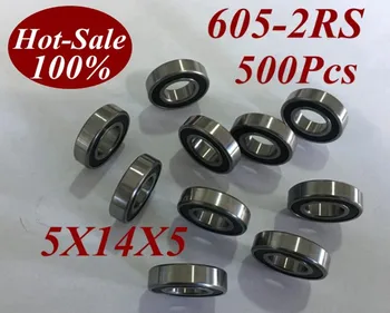 

500Pcs 605RS 605 2RS 605RZ 605-2RZ 605-2RS 5X14X5 mm Miniature Ball Bearings High speed miniature micro ball bearing