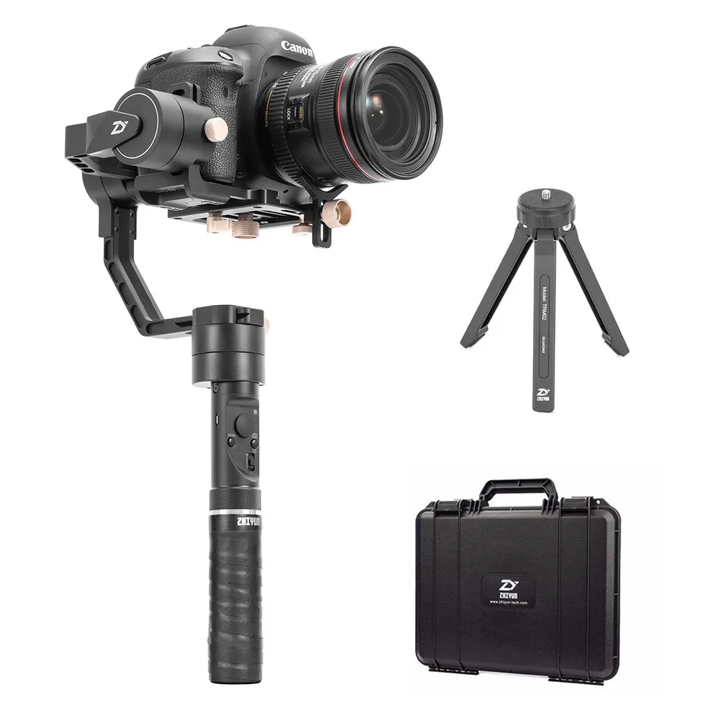 Zhiyun Crane plus 3-осевая карманная DSLR Стабилизатор портативный монопод с шарнирным замком Максимальная полезная нагрузка 2,5 кг Для беззеркальных цифровых зеркальных камер