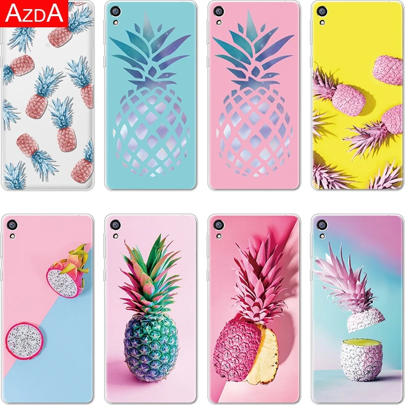 

For Coque Sony Xperia E5 L2 X XA XA1 XA2 Ultra Plus XZ XZ1 XZ2 XZ3 Z5 Compact Silicone Pineapple Funda For Xperia 10 Case Luxury