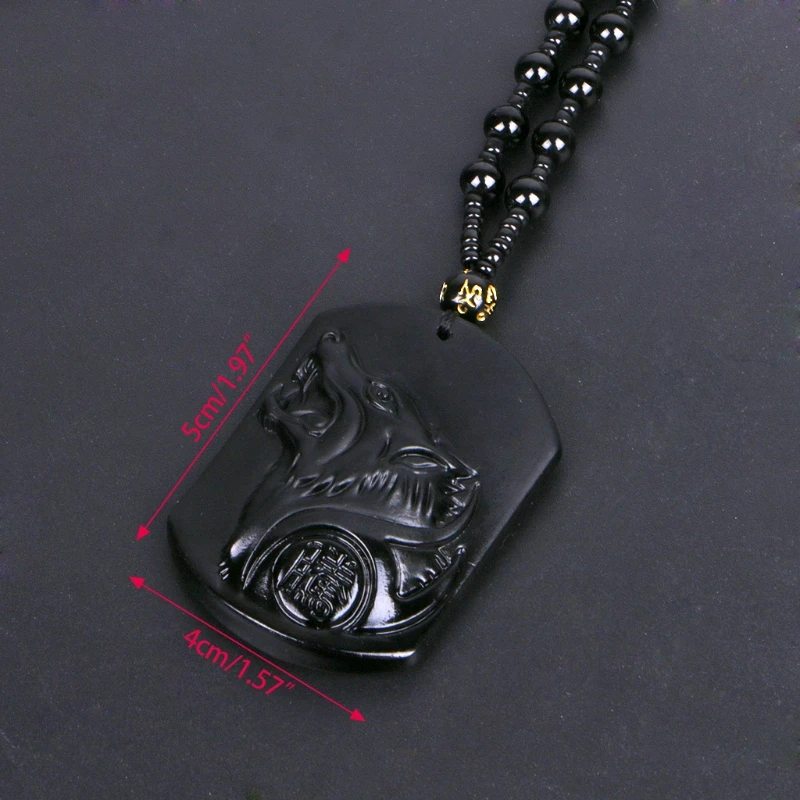 Fostfo Natural Black Obsidian Carving Wolf Head Amulet Pendant Free Necklace Obsidian Blessing Lucky Pendants Fashion Jewelry Fostfo Natural Black Obsidian Carving Wolf Head Amulet Pendant Free Necklace Obsidian Blessing Lucky Pendants Fashion Jewelry