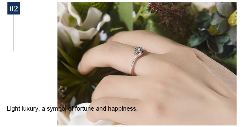 Ювелирное кольцо 0.6CT с эффектом бриллианта, подарок, обручальные кольца для женщин, 18 К, белое золото, светильник, роскошные кольца, сертифицированное ювелирное изделие