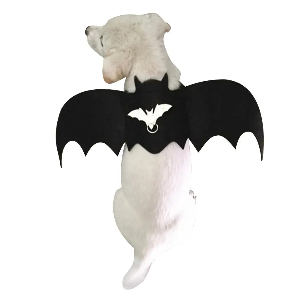 

New Halloween Pet Dog Costumes Cloak Bat Wings Leashes And Collars Vampire Black Cute Cat Puppy Rabbit Fancy Dress